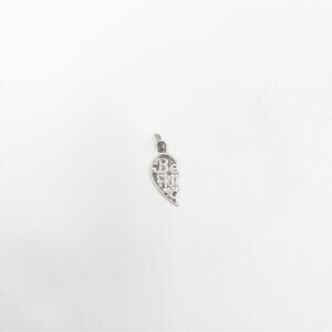 VINTAGE Charm Sterling Silver 925 Best Friends Broken One Piece for Bracelet 3D